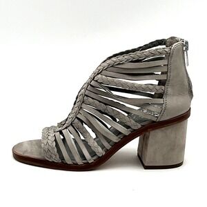 VINCE CAMUTO  gray Kestal Leather Heeled Gladiator Sandal women's‎ size 6M